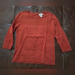 Loft Women's Terracotta Crew Neck Sweater Small NWOT
